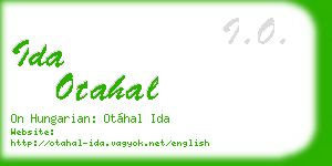 ida otahal business card